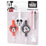 סט 6 נרות מודפסים עיגול מיקי מאוס