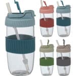 בקבוק זכוכית+סילקון לשתייה חמה/קרה 500 מ"ל