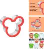 ⁦חותכן ראש מיקי מאוס נירוסטה מגן אדום 10.5-9.5 סמ⁩ – תמונה ⁦4⁩
