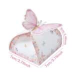 12 קופסאות מתנה 7*7 גובה 5 ס"מ פרפר ורוד