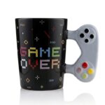 מאג GAME OVER שחור ידית תכלת
