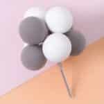 זר בלונים לקישוט אפור לבן בלעדי!