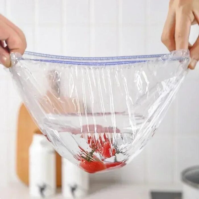 ⁦כיסוי מזון עם גומי 60 ס"מ 50 יח'⁩ – תמונה ⁦5⁩