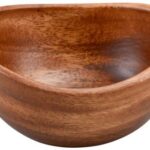 קערת עץ מלא 15X8 להגשה CutterPeeler