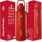 בקבוק ספורט תרמי אדום דובדבן 1182 מ"ל AquaFlask