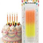 נר מנצנץ צהוב כתום 6 יח' בלעדי!