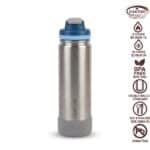 בקבוק שתייה Alpine Swiss נירוסטה 650 מ"ל AquaFlask